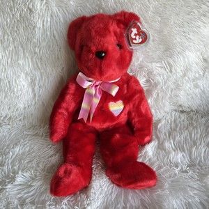 Retired TY 2003 KISS-E the BEAR BEANIE BUDDY  Mint Condition